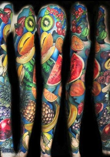 fruit tattoo sleeve